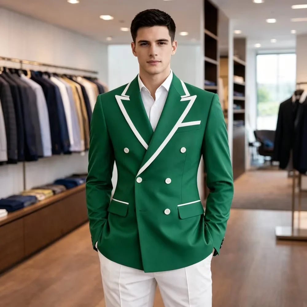 Blazer homme double boutonnage ajusté – CLEVI Paris