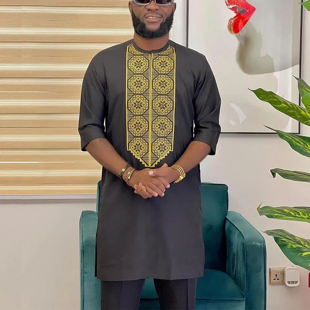 Ensemble Traditionnel Africain Homme Kaunda – CLEVI Paris