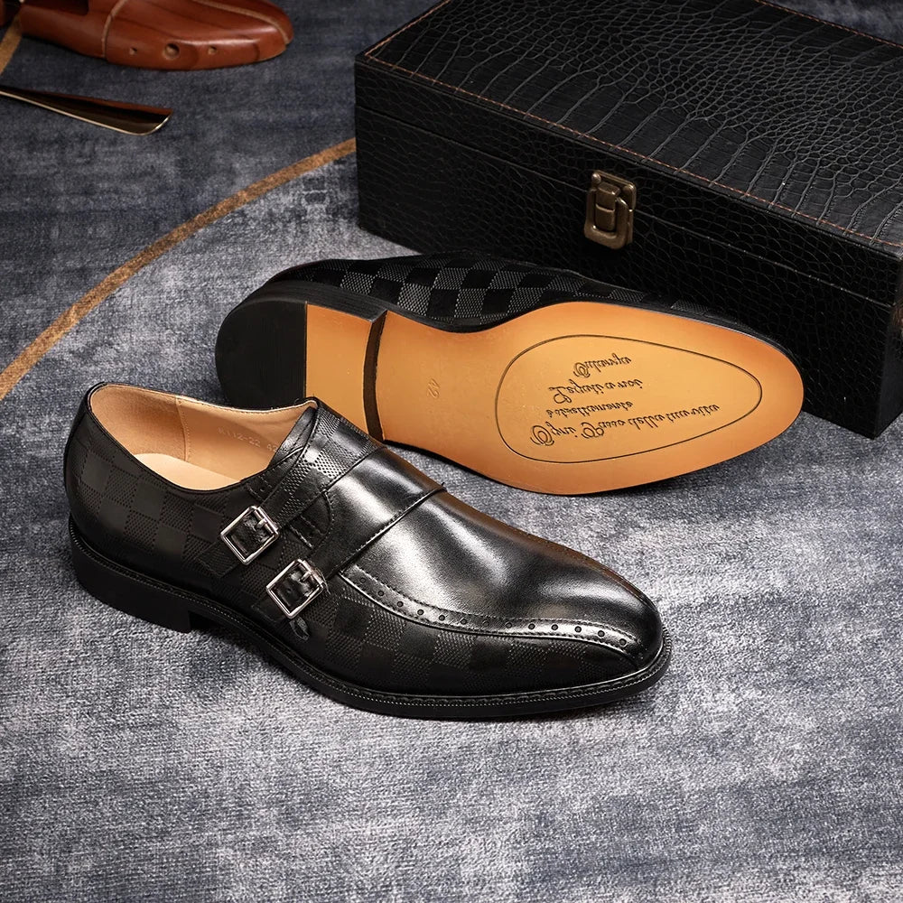 Mocassins en cuir à boucle pour homme – CLEVI Paris