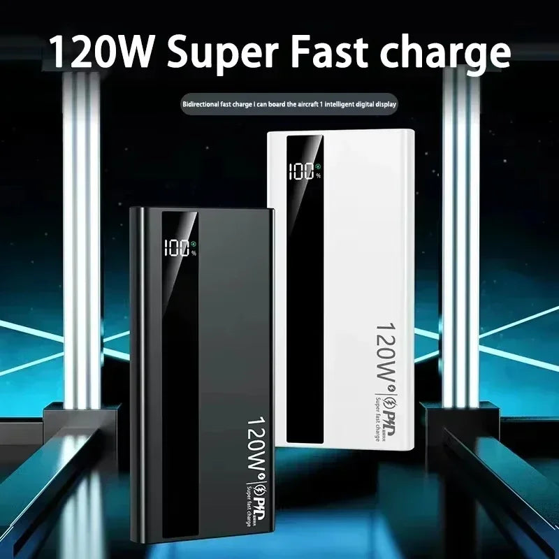 Batterie Externe Lenovo 120W Charge Rapide Bidirectionnelle Certifiée 3C Affichage LED USB-C 245g – CLEVI Paris