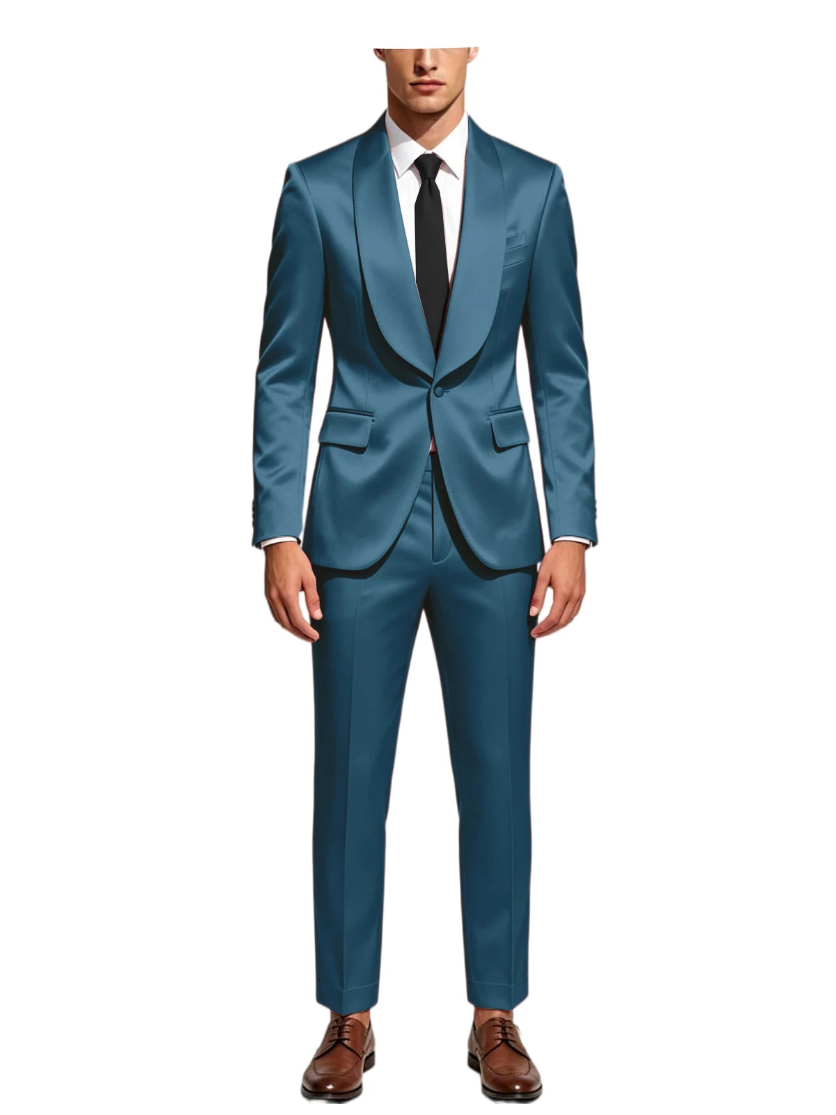 Smoking homme 2 pièces en satin – CLEVI Paris