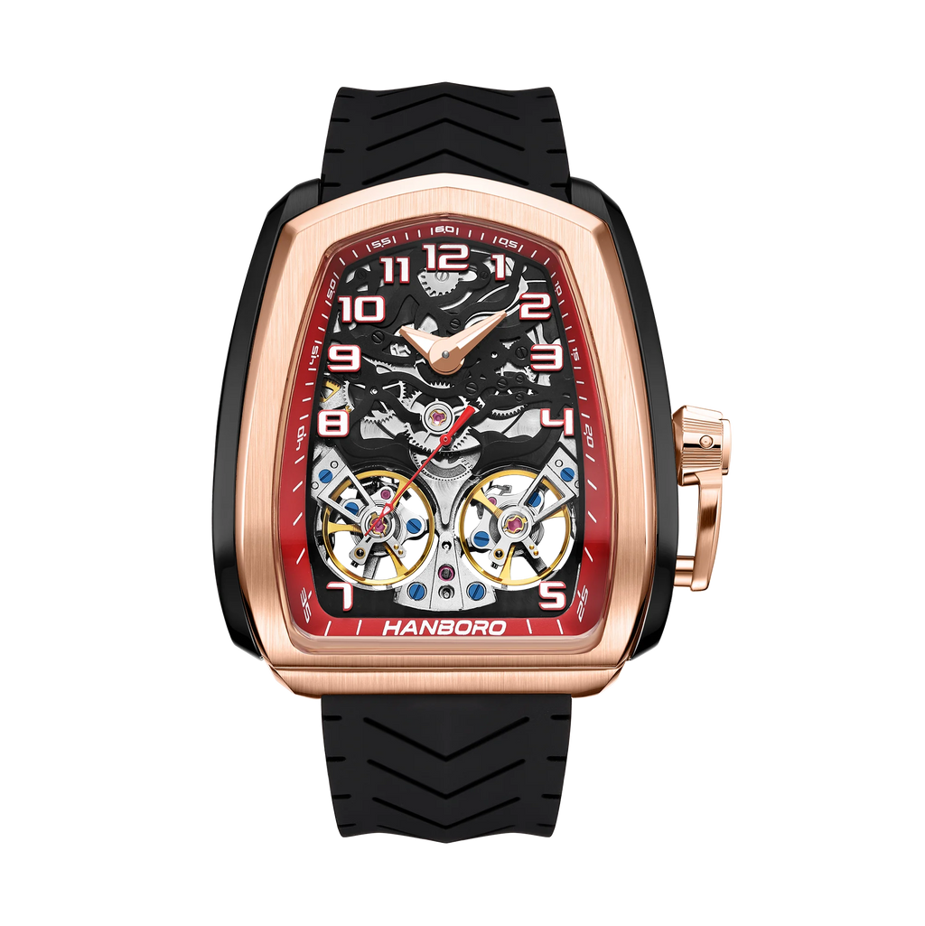 Montre Homme Automatique Double Volant Boîtier Racing Hanboro 985 – CLEVI Paris