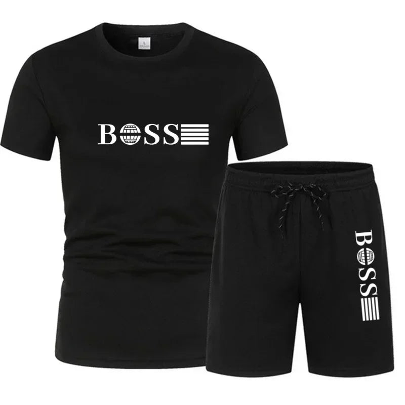 Ensemble Homme T-Shirt Col Rond + Short Running Sport Séchage Rapide – CLEVI Paris