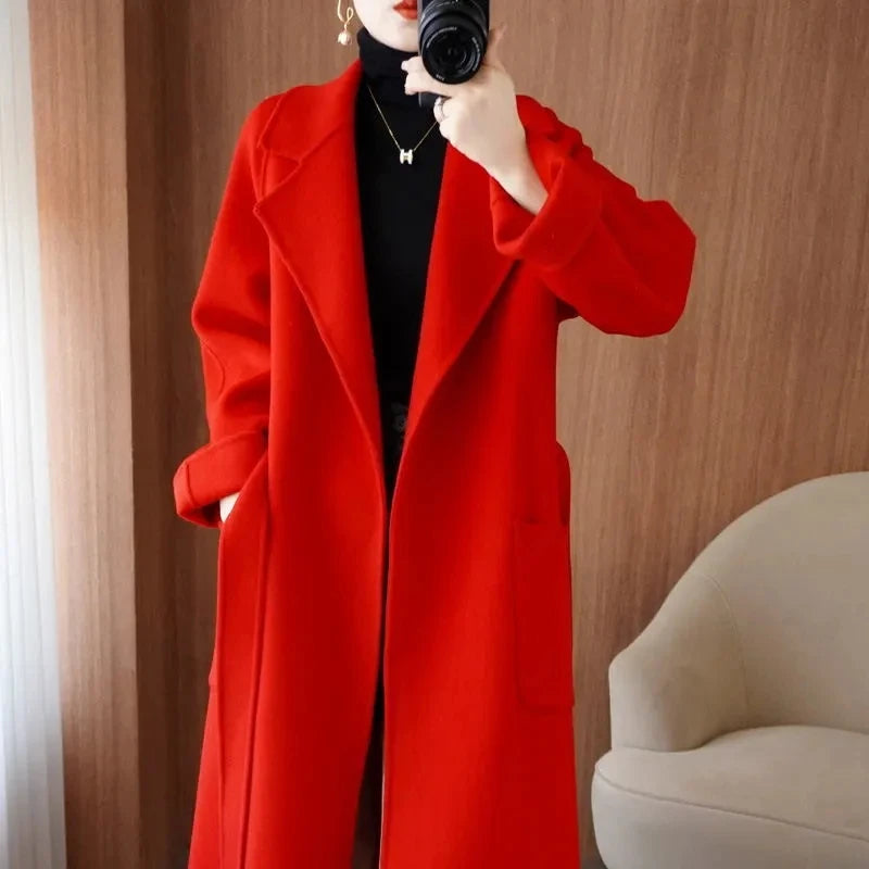 Manteau long ceinturé femme – CLEVI Paris
