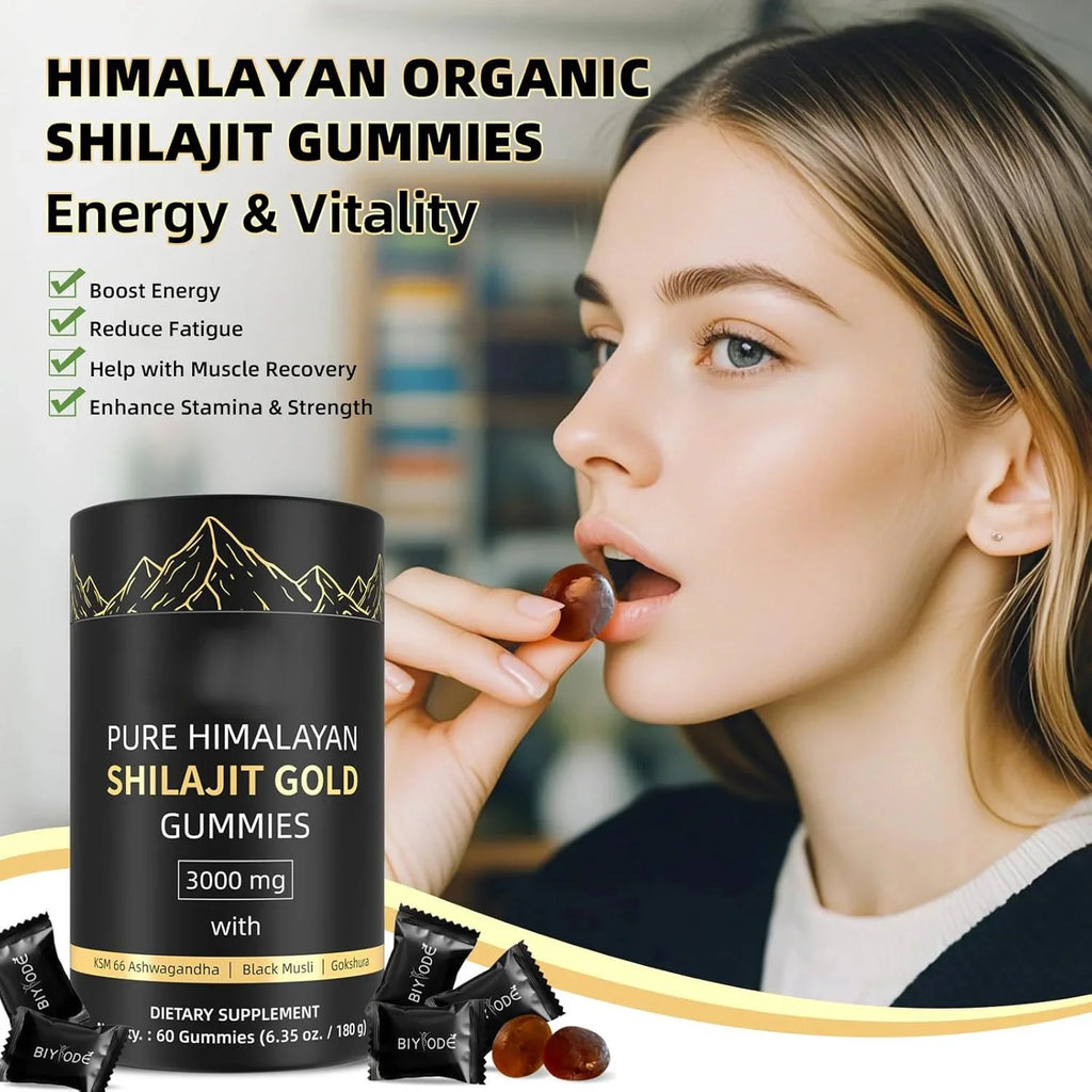 Shilajit, 60 gommes à mâcher en flacon – CLEVI Paris