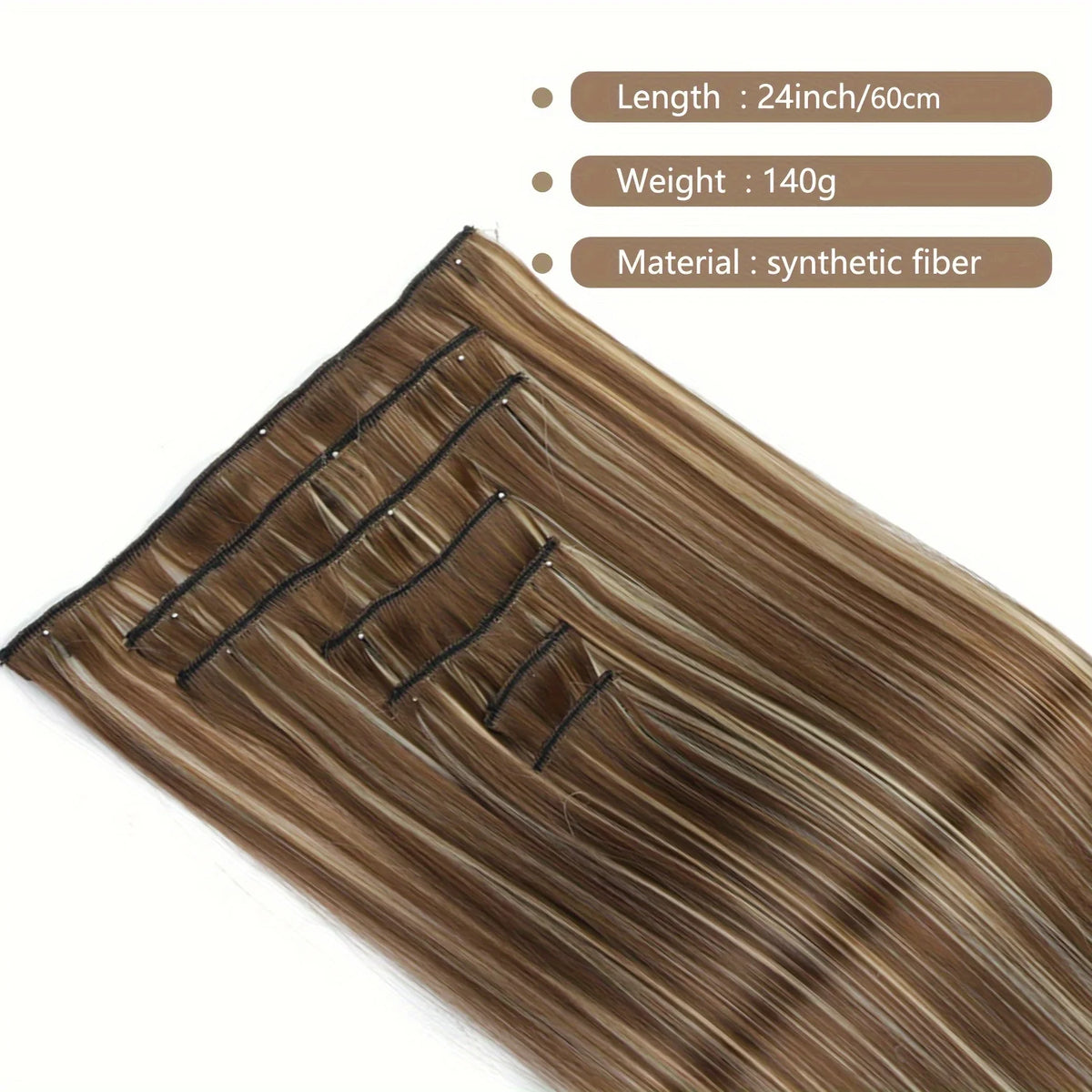 Extensions Cheveux Clips 7 Pcs Synthétique 50 Couleurs – CLEVI Paris