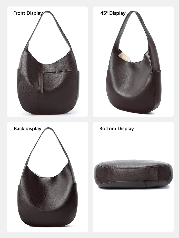 Sac hobo femme souple en cuir Zency – CLEVI Paris