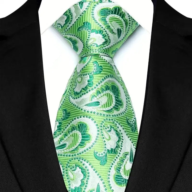 Cravate homme motif cachemire en polyester – CLEVI Paris