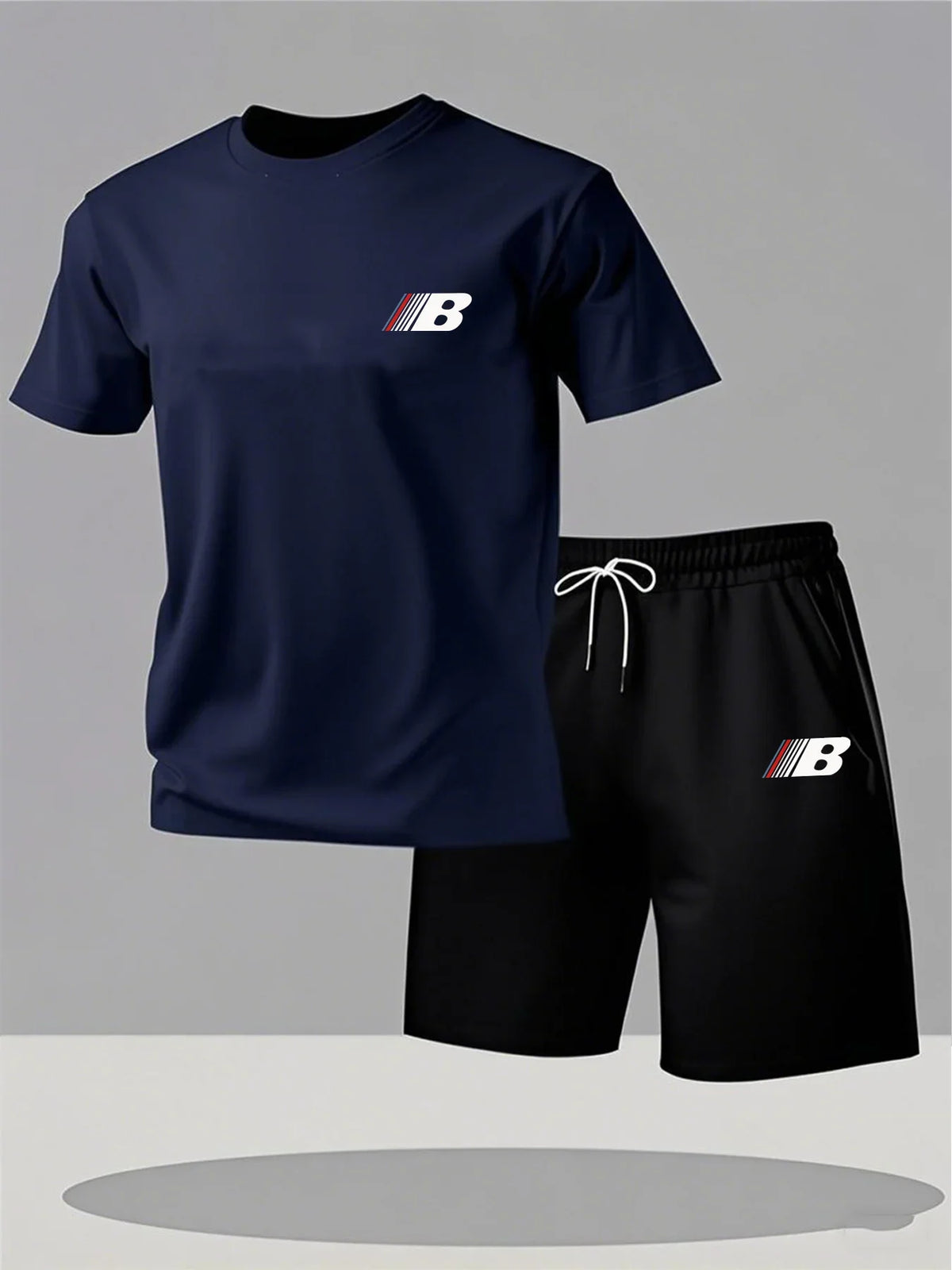 Ensemble homme t-shirt col rond et short en maille – CLEVI Paris