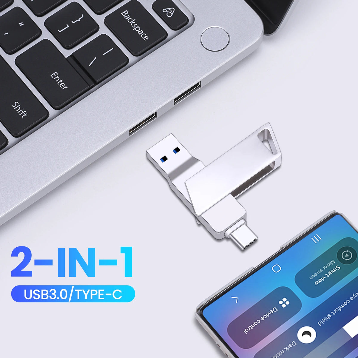 Clé USB-C 3.0 Mini Métal Argent jusqu'à 128 Go – CLEVI Paris