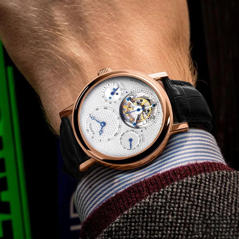 Montre Homme Tourbillon Manuel HAOFA K009 – Boîtier Or Massif 18K Verre Saphir Édition Limitée – CLEVI Paris