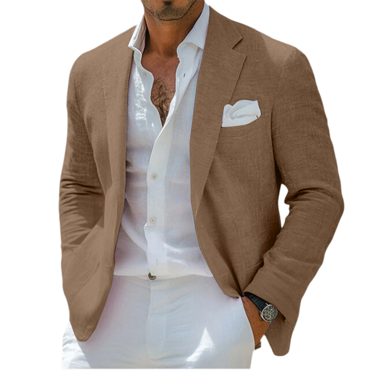 Blazer homme en lin coupe slim – CLEVI Paris