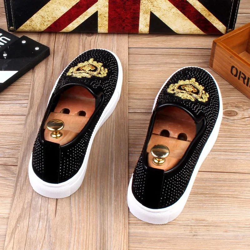 Sneakers Homme Broderies & Strass Casual – CLEVI Paris