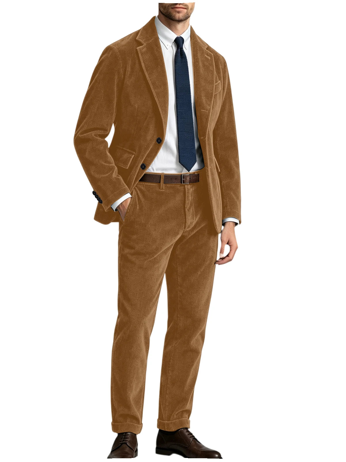 Costume homme 2 pièces en velours côtelé – CLEVI Paris