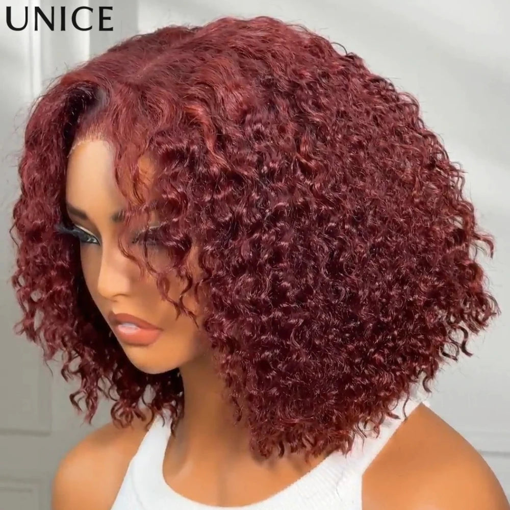 Perruque Jerry Curly Brun Roux 7x5 Lace Glueless – CLEVI Paris