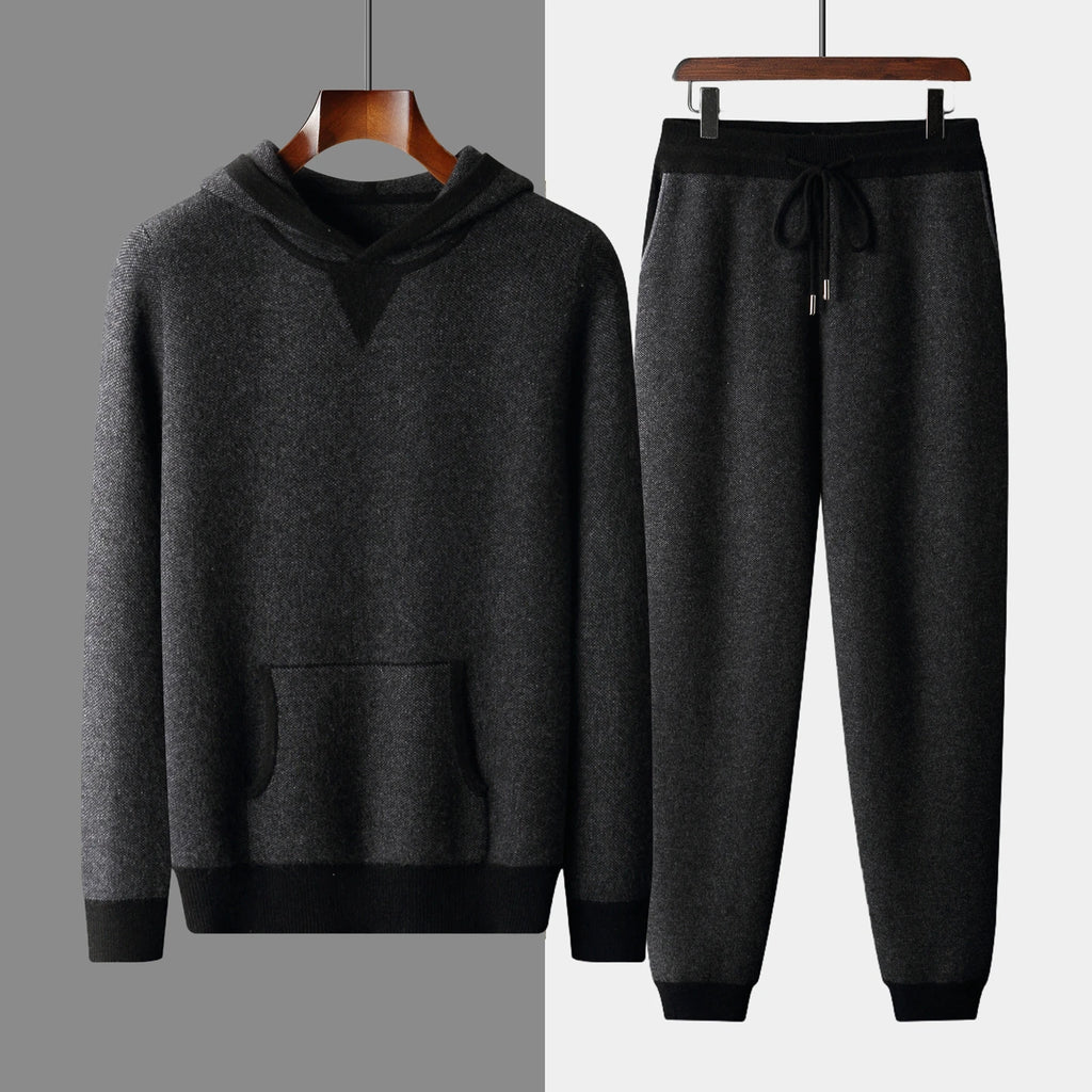 Ensemble homme à capuche en cachemire – CLEVI Paris