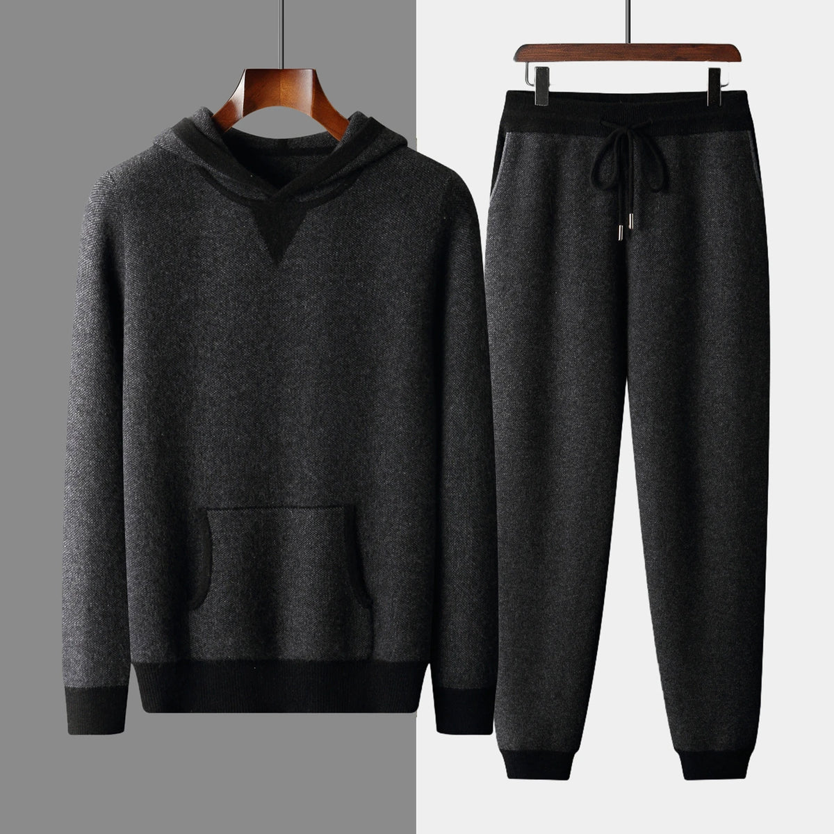 Ensemble homme à capuche en cachemire – CLEVI Paris
