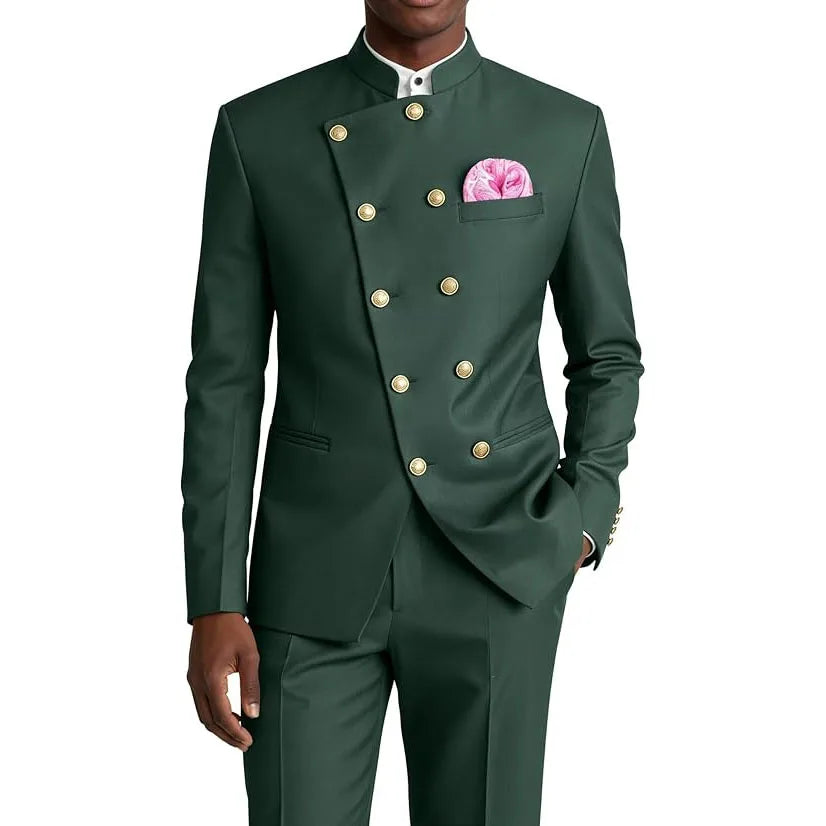 Costume Homme 2 Pièces Col Mandarin – CLEVI Paris