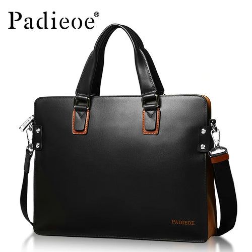 Cabas Cuir Véritable Homme Padieoe Détails Chaînes Business – CLEVI Paris