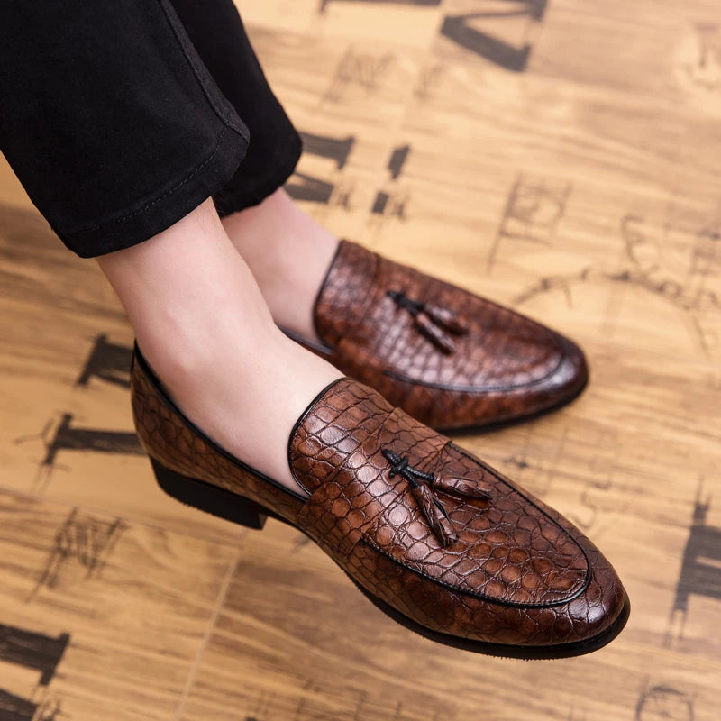 Mocassins homme en microfibre à enfiler – CLEVI Paris