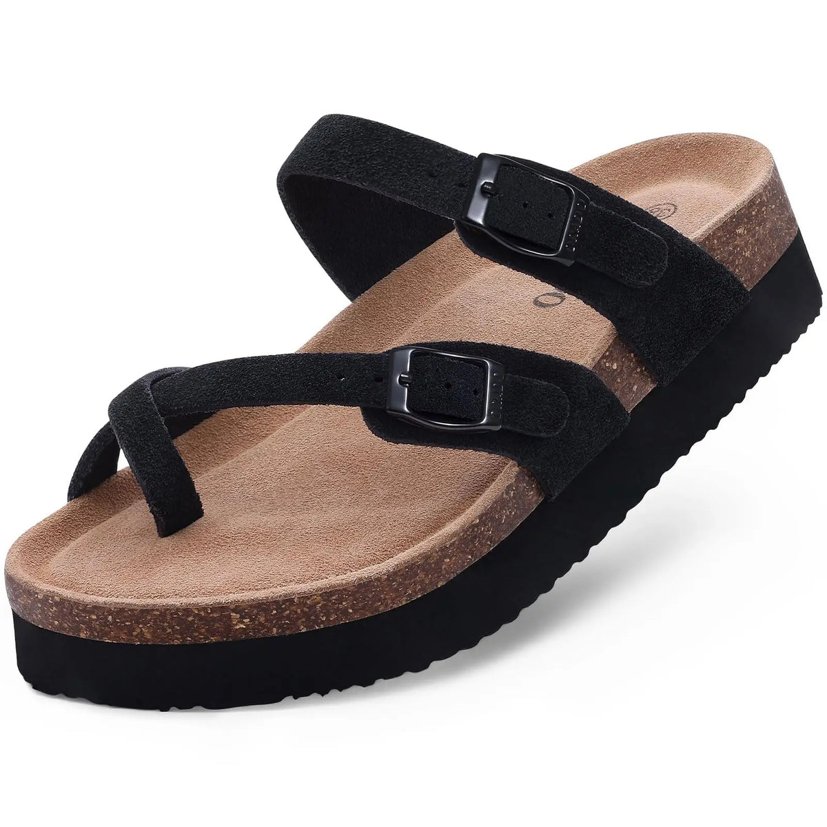 Sandales femme à double boucle – CLEVI Paris