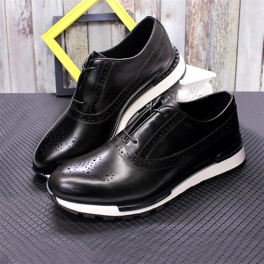 Sneakers homme en cuir de vache – CLEVI Paris