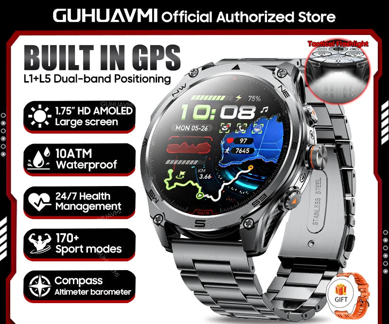 Montre connectée GUHUAVMI M70 AMOLED – CLEVI Paris