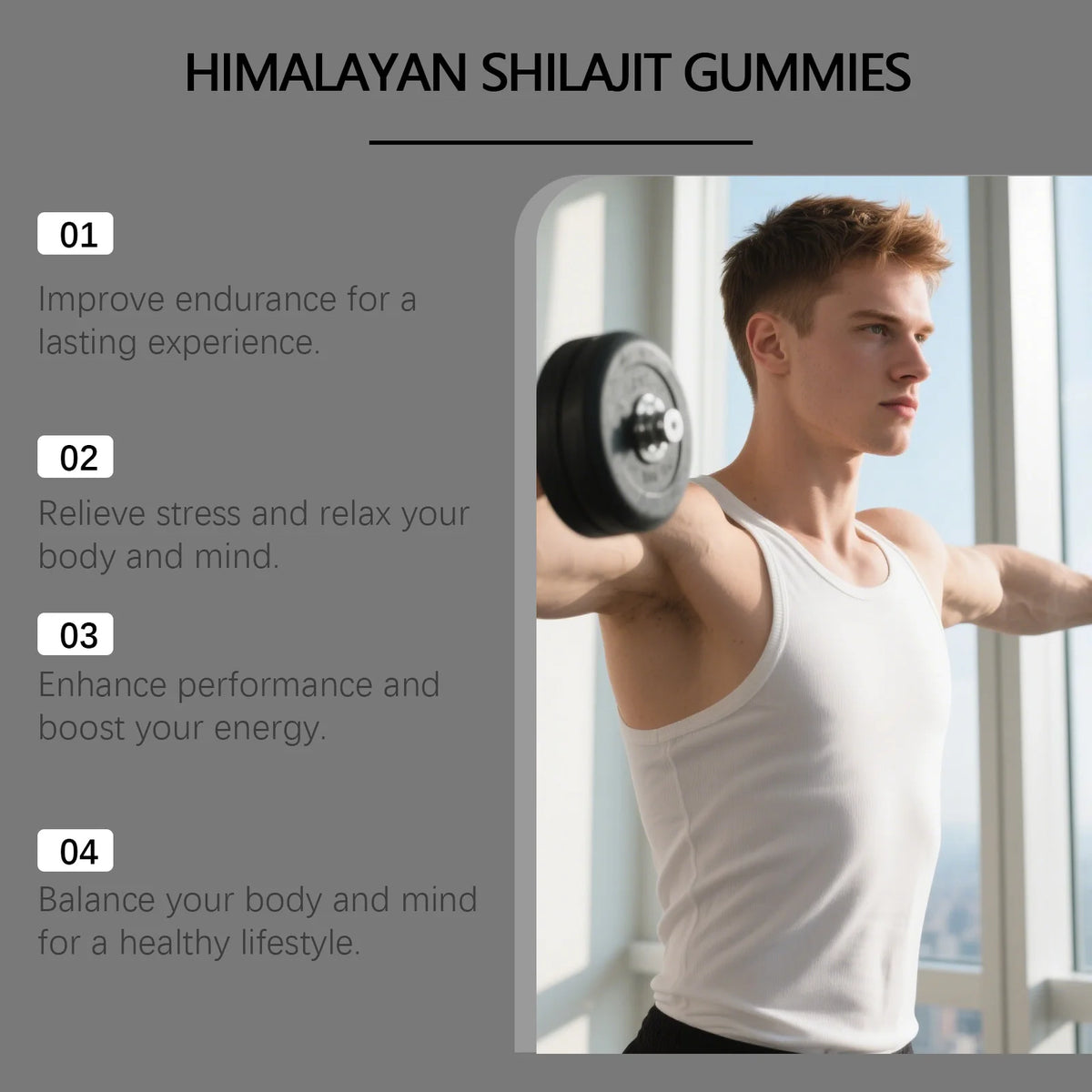Shilajit, 60 gommes à mâcher – CLEVI Paris