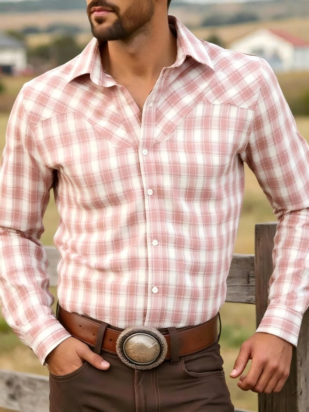 Chemise homme à carreaux manches longues – CLEVI Paris