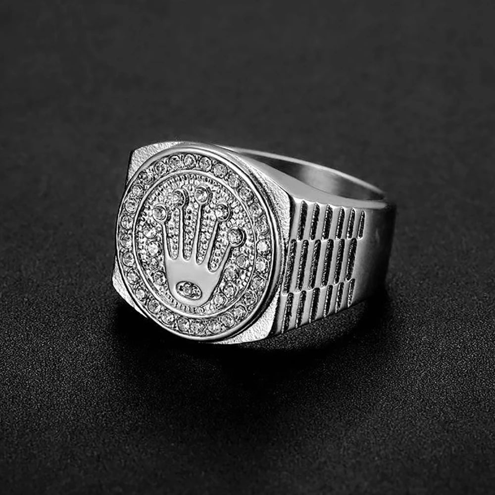 Bague Couronne Vintage Unisexe en Acier 316L – CLEVI Paris
