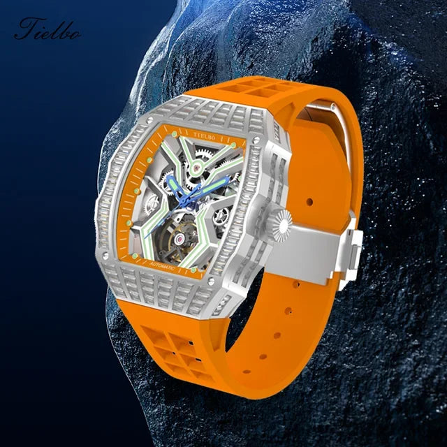 Montre Automatique Squelette Saphir Cristaux Homme – CLEVI Paris