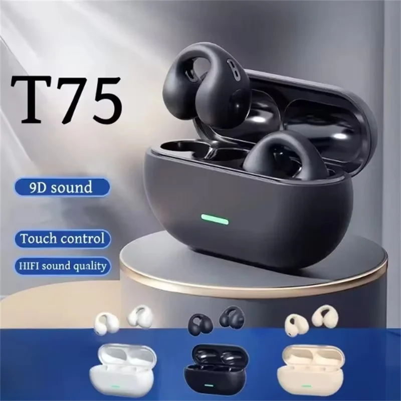 Écouteurs Bluetooth TWS T75 Touch Control Sport – CLEVI Paris