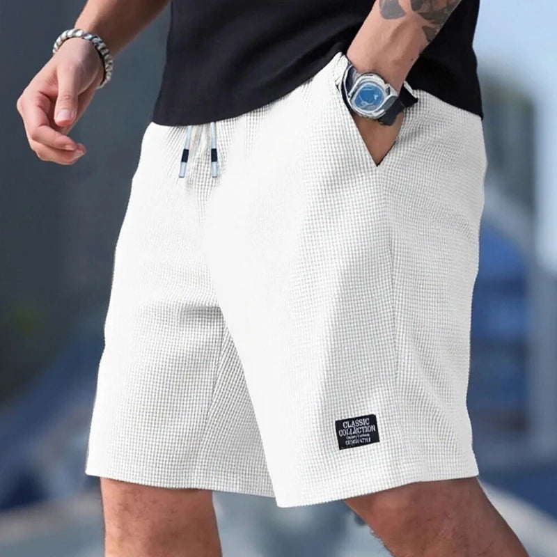 Short homme uni en polyester pour l’été – CLEVI Paris