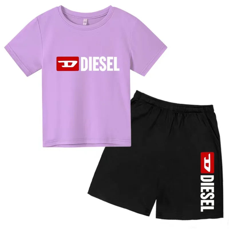 Ensemble enfant T-shirt à lettres et short – CLEVI Paris