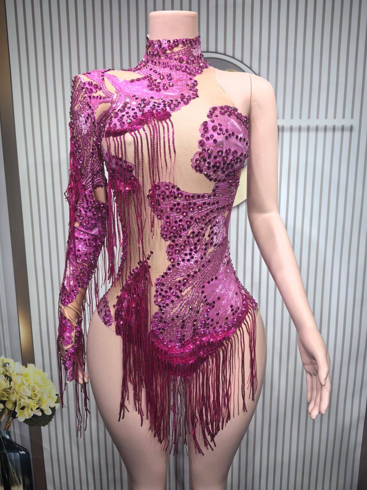 Body Sequins Franges Élastique Danse Scène Nightclub – CLEVI Paris