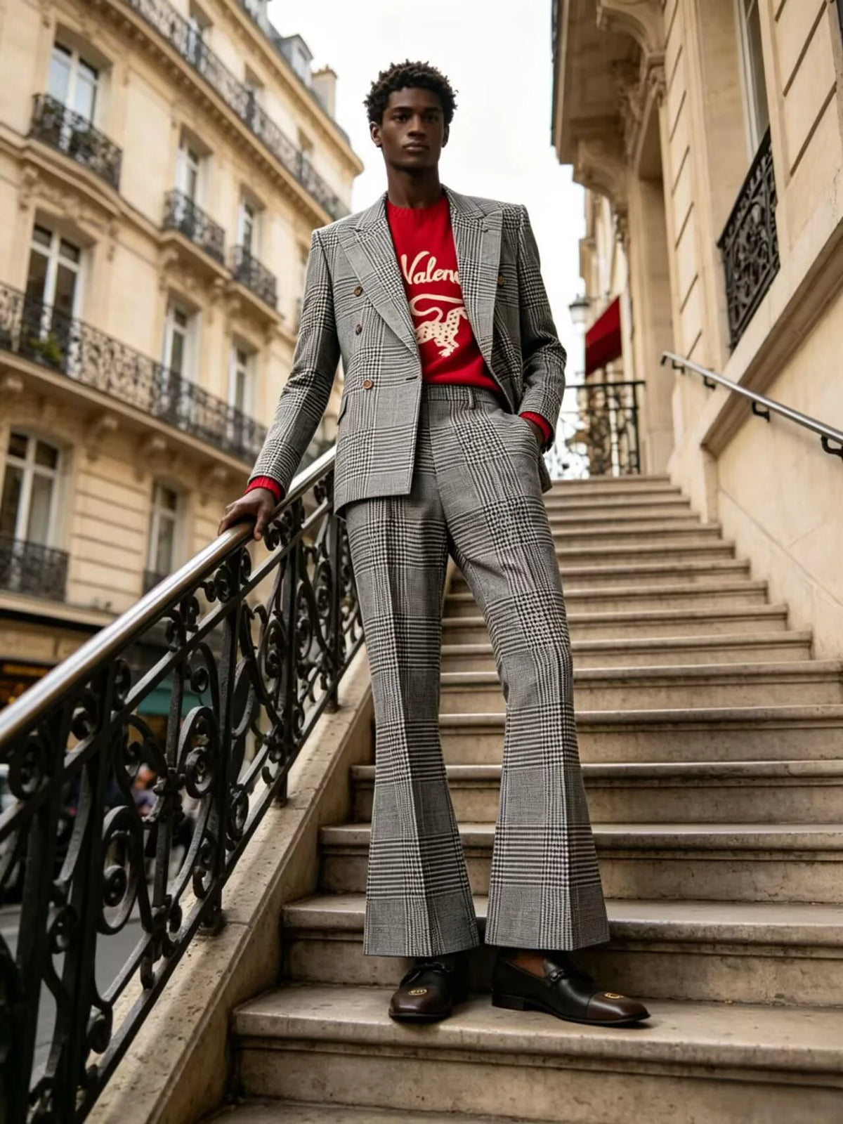 Costume Homme Pied-de-Poule Évasé – CLEVI Paris