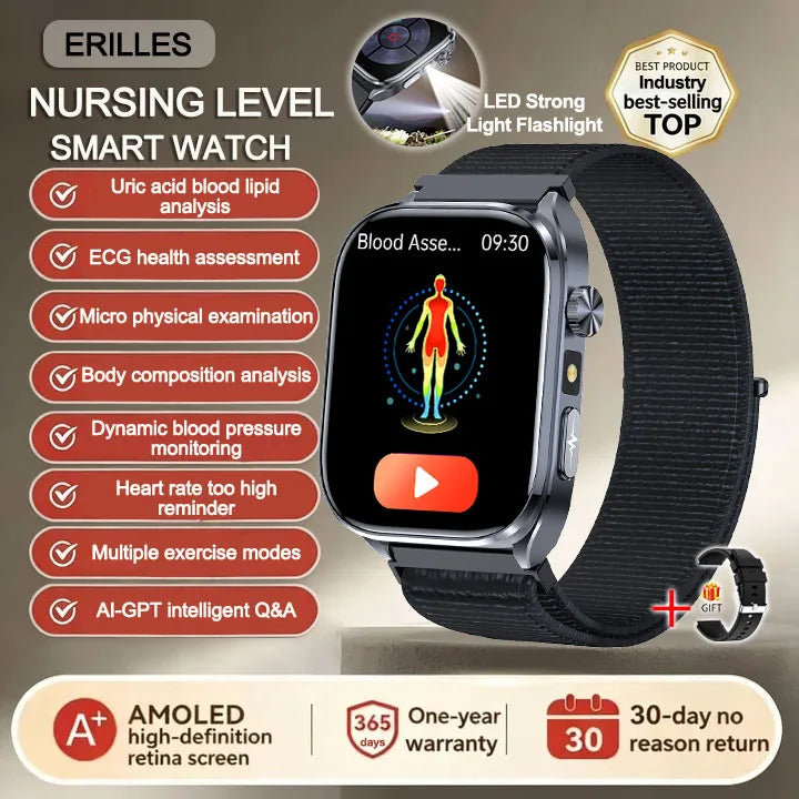 Montre connectée Erilles ET572 AMOLED – CLEVI Paris