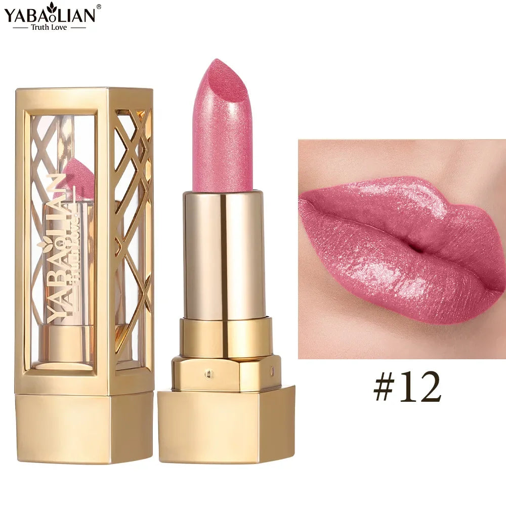 Rouge à Lèvres Tube Doré 12 Teintes Longue Tenue – CLEVI Paris