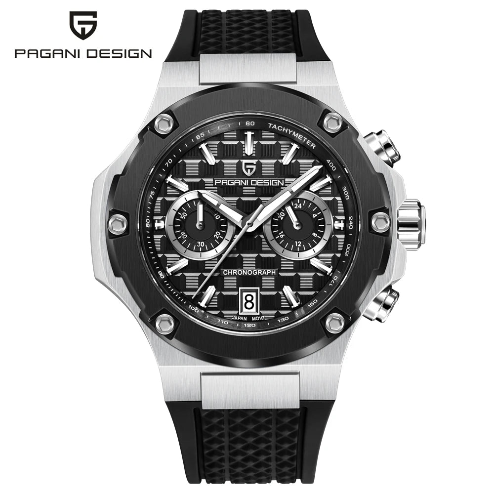 Montre Chronographe Homme Pagani Design PD-YS032 Quartz Saphir AR Lumineux 10 Bar Sport Luxe 5 Coloris – CLEVI Paris