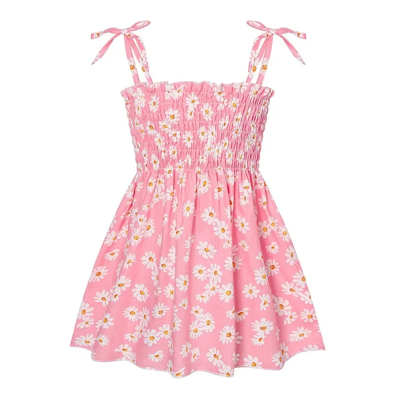 Robe fille d’été à motif floral – CLEVI Paris