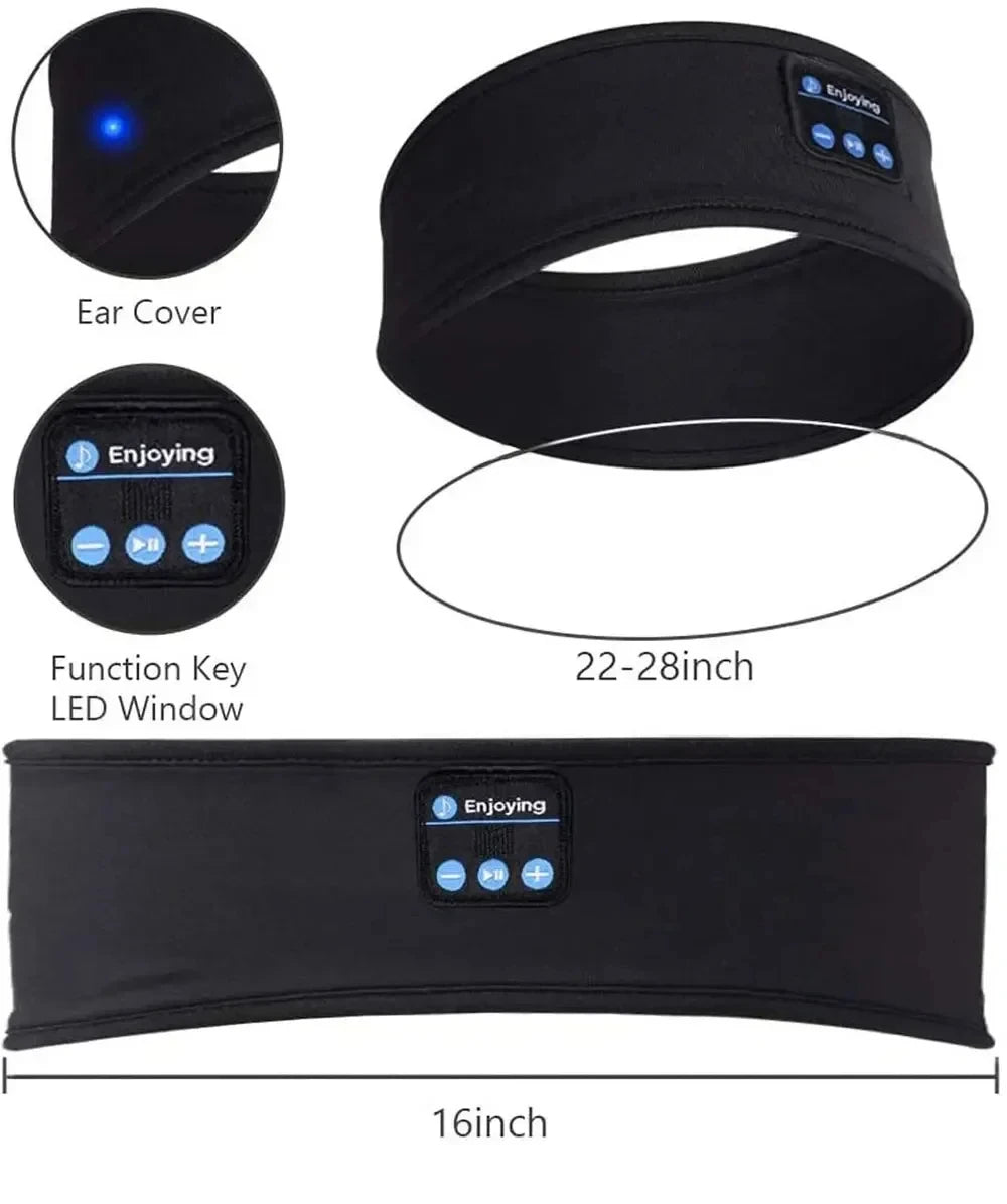 Bandeau Sommeil Bluetooth 5.0 Masque Yeux Musique 10h – CLEVI Paris