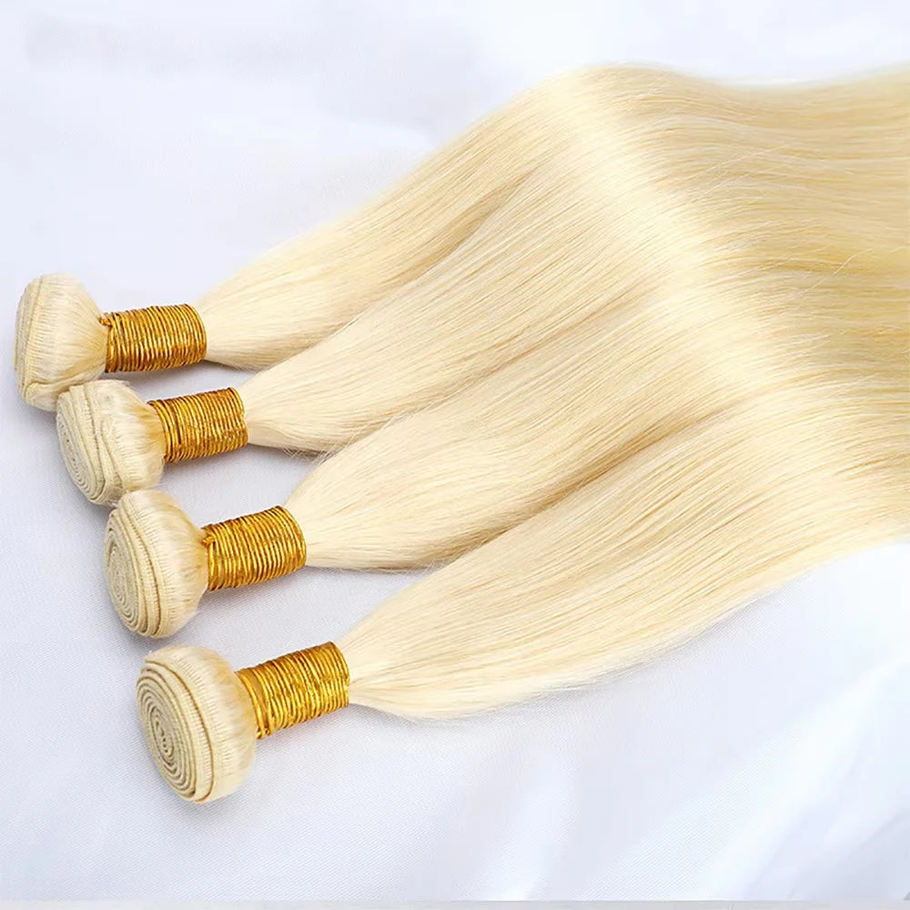 Bundles Cheveux Humains Lisses Blonde 613 BELEXTENS – CLEVI Paris