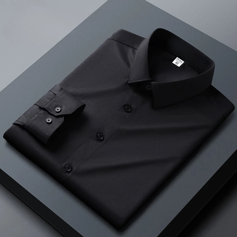 Chemise homme en polyester, col V – CLEVI Paris