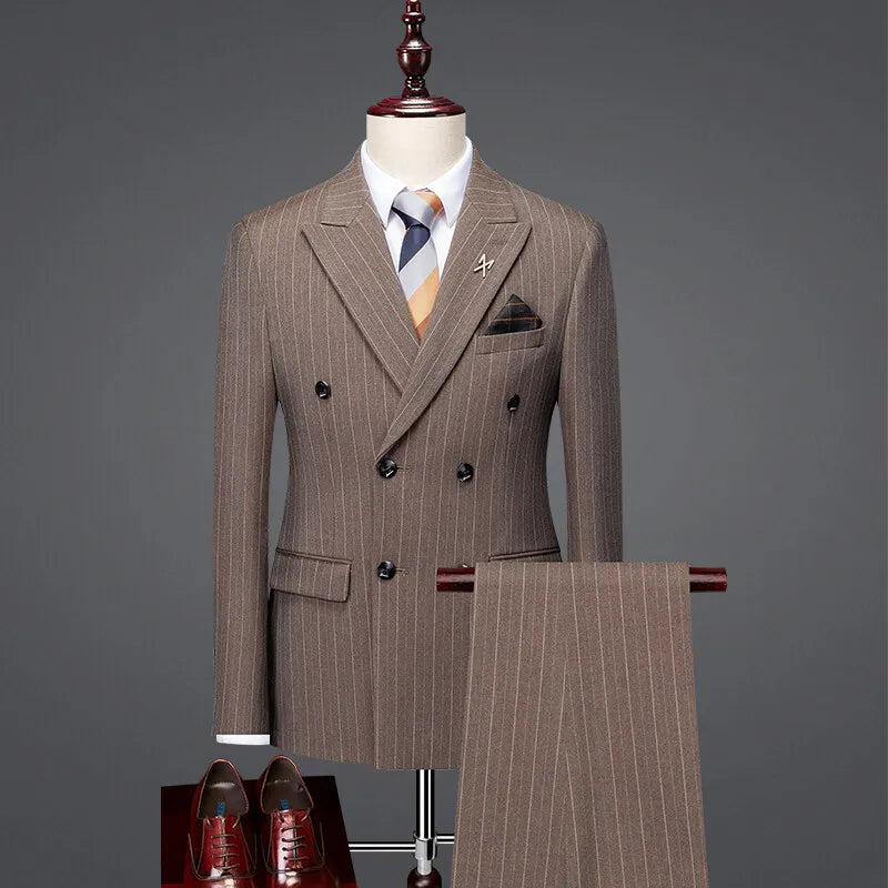 Costume homme trois pièces croisé – CLEVI Paris