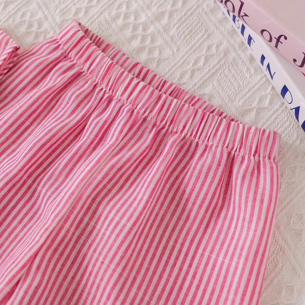 Ensemble fille rose à rayures Humor Bear – CLEVI Paris