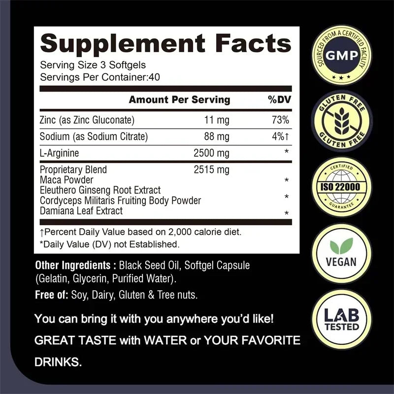 Complexe maca et L-arginine en gélules – CLEVI Paris