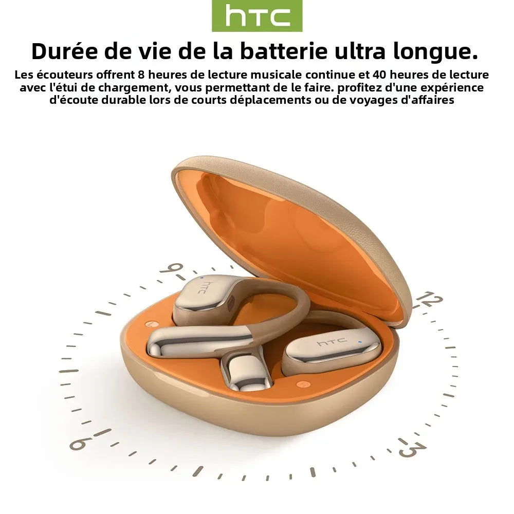 Écouteurs HTC NE39 Open-Ear Bluetooth Traducteur IA Sport – CLEVI Paris