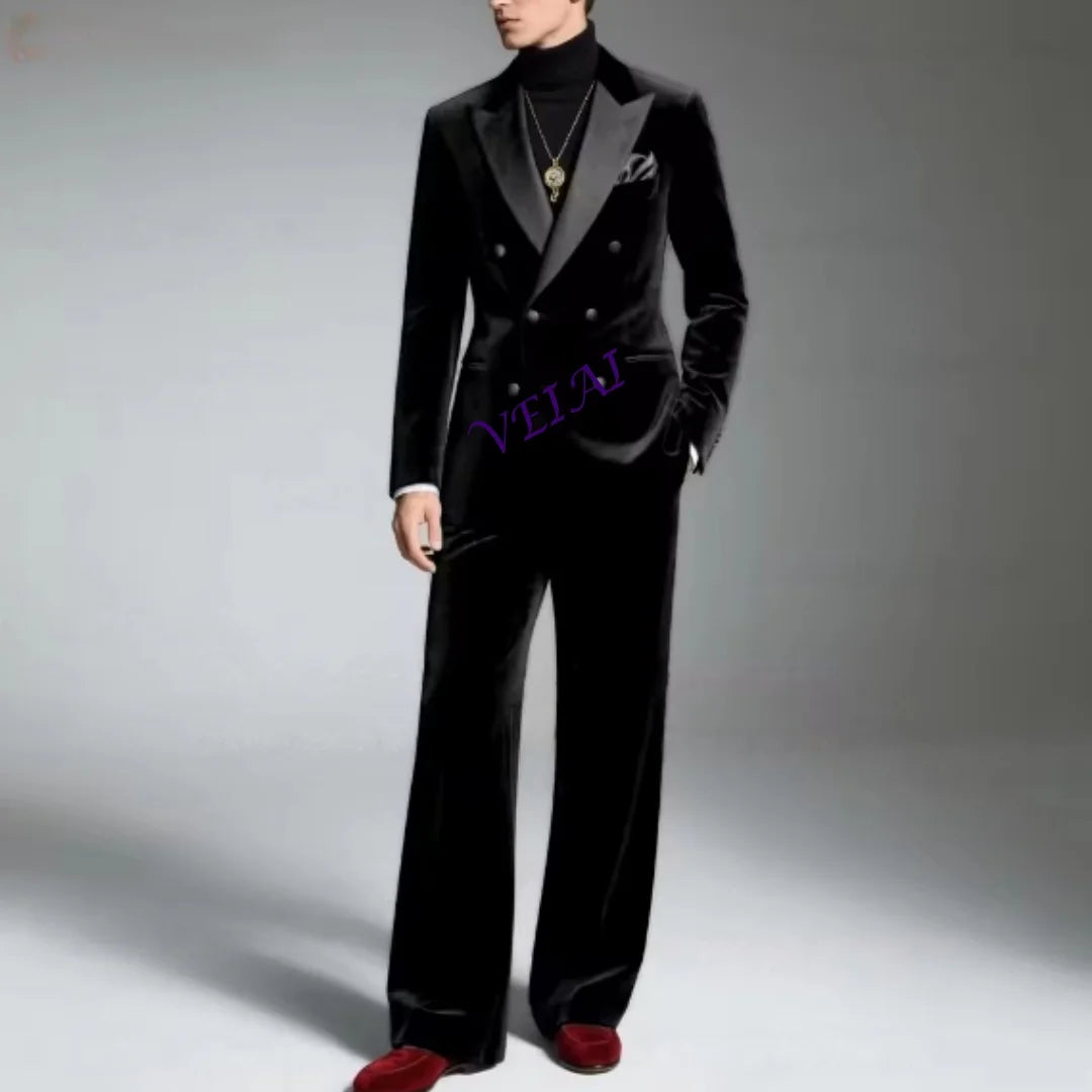 Costume Homme Velours 2 Pièces – CLEVI Paris