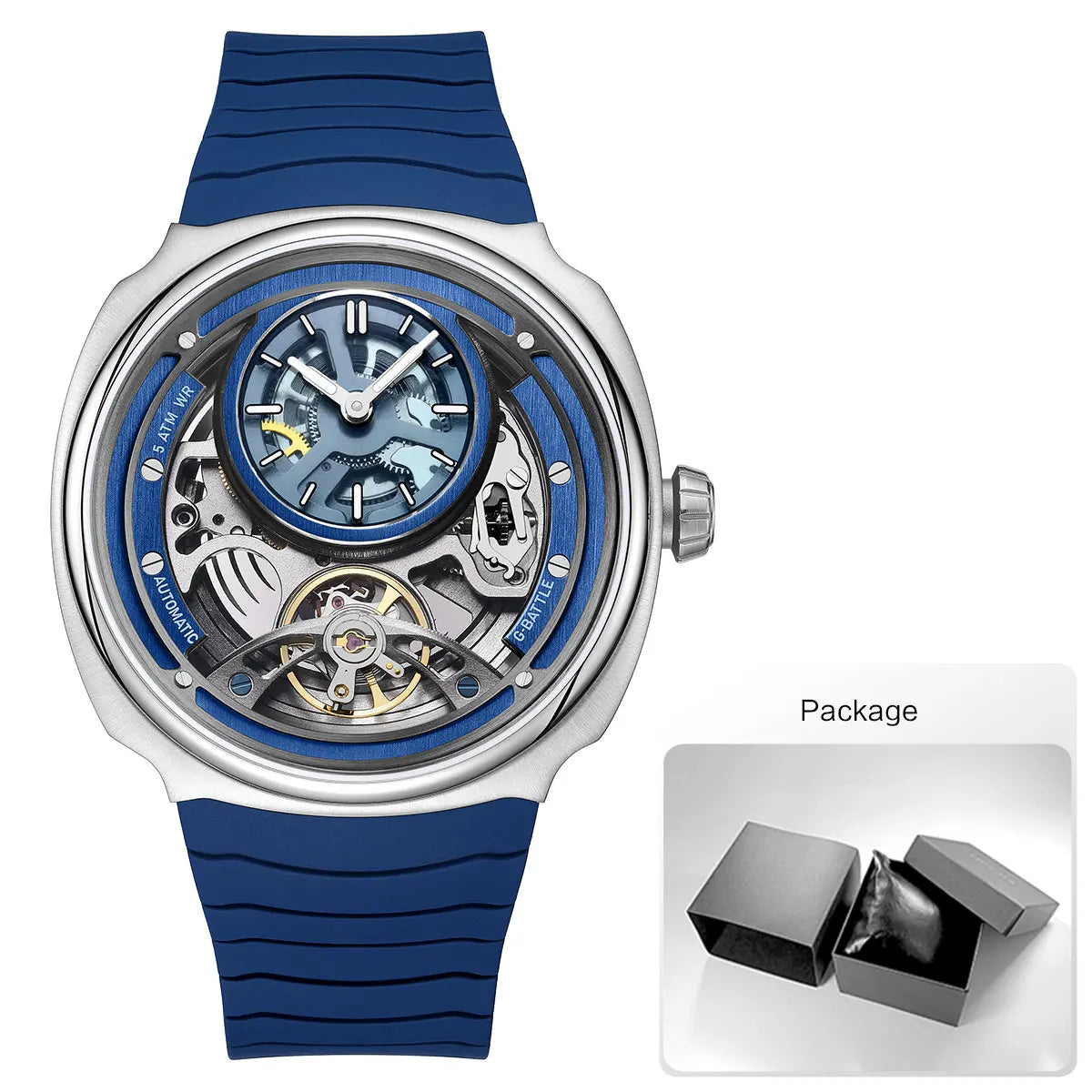 MEGIR 2259 Montre Homme Automatique Squelette Acier Sport Étanche 5ATM – CLEVI Paris