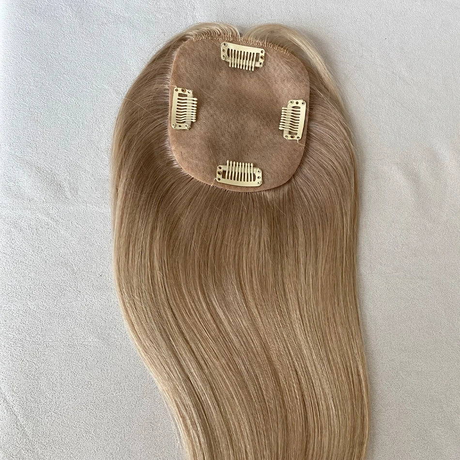 Topper Capillaire Femme Cheveux Humains Remy Base Dentelle 10x12cm Clips – CLEVI Paris